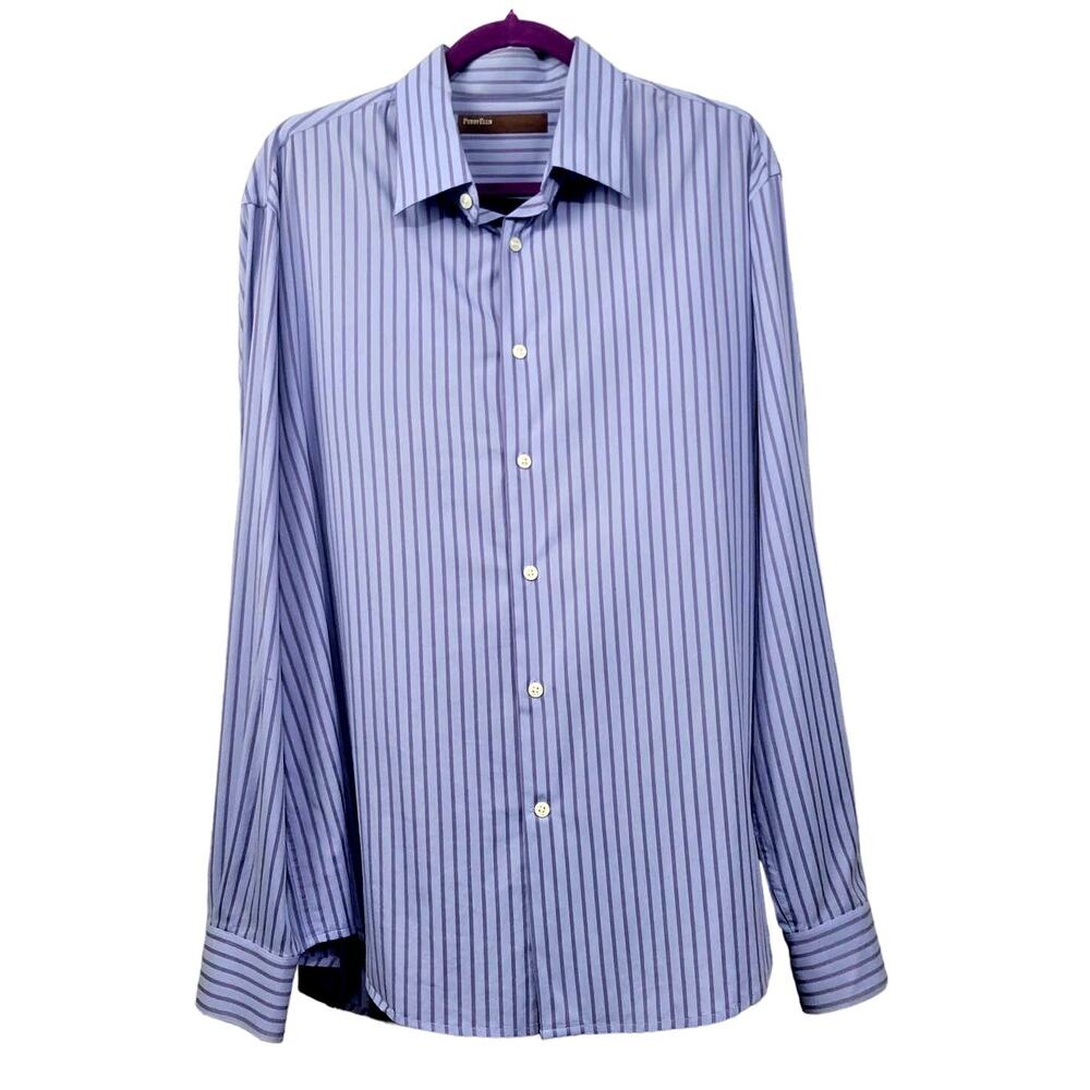 Vintage Perry Ellis Long Sleeve Stripe Shirt Men's‎ Size XL NWOT